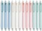 U-Eco Recycled Gel Click Pens, Set of 12, Pastel Speckle, Medium (0.7 mm) Point, Black Ink
